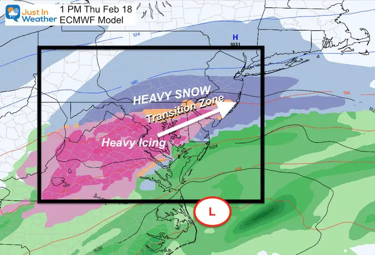 February 17 weather storm snow ice Thursday PM 1