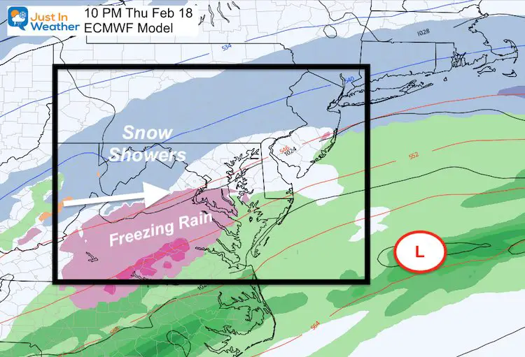 February 17 weather storm snow ice Thursday PM 10