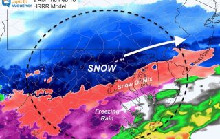 February 18 storm snow ice radar Thursday AM 9