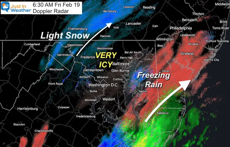 February 19 weather snow ice radar