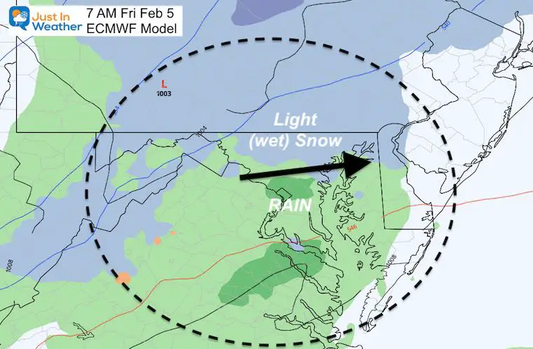 February 4 weather Friday morning snow