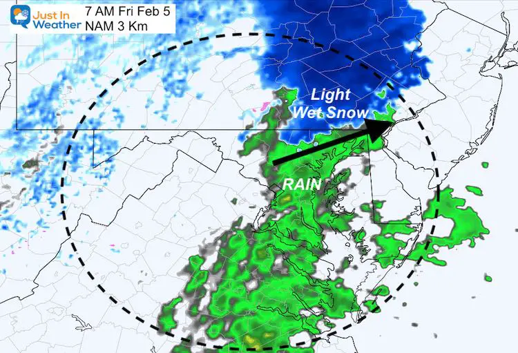 February 4 weather snow Friday 7 AM