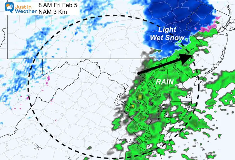 February 4 weather snow Friday 8 AM