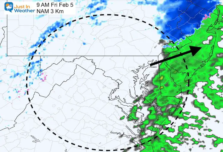 February 4 weather snow Friday 9 AM