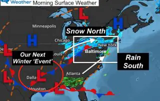 February 9 weather morning surface map