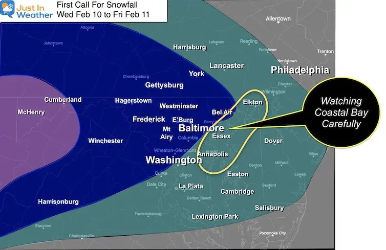 February 9 weather snowfall My First Call feature