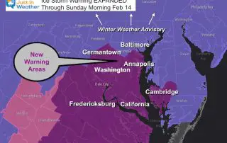 Ice Storm Warning Expanded Maryland February 13 2021
