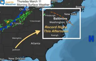 March 11 weather forecast Thursday morning