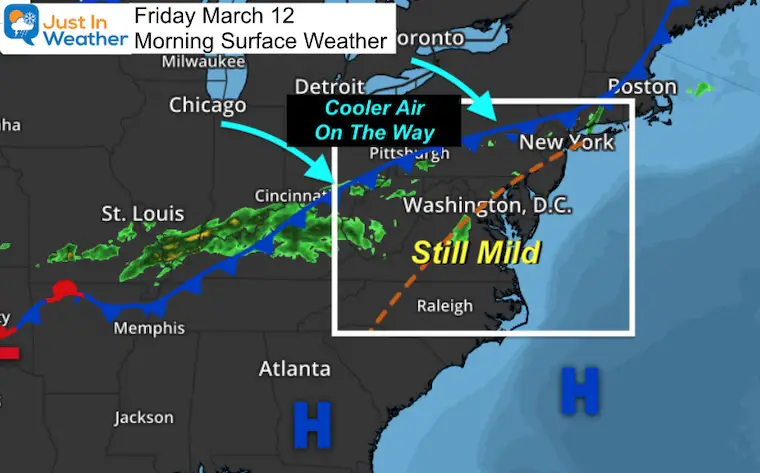 March 12 weather Friday morning