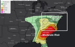 March 17 weather severe storm risk Thursday