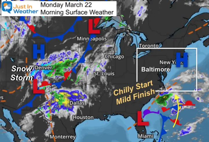 March 22 weather storm Monday morning