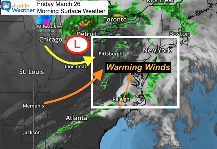 March 26 weather Friday Morning