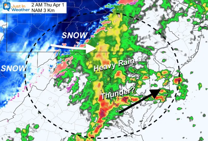 March 30 weather rain Thursday AM 2