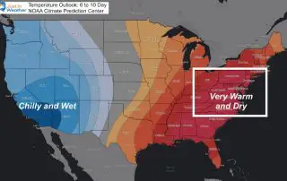 March 6 weather Temperature Outlook