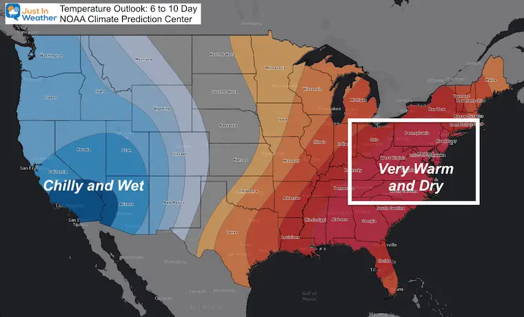 March 6 weather Temperature Outlook