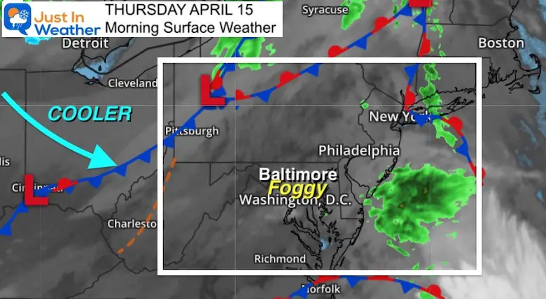 April 15 weather Friday morning